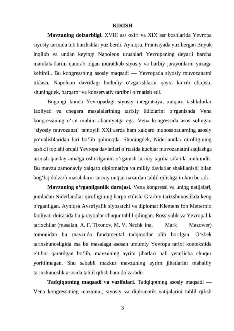 “Vena kongressi va Niderlandlar qirolligining barpo etilishi” 3