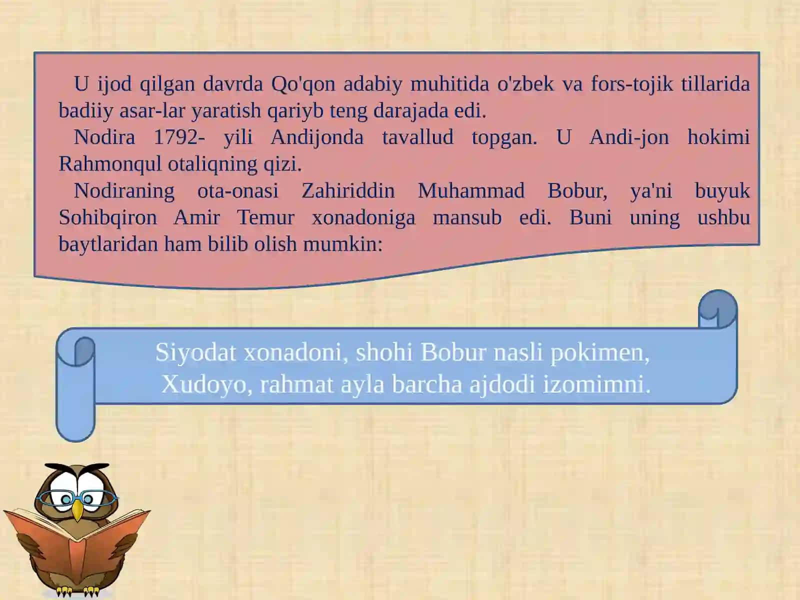 8-sinf Nodira hayoti va ijodi 3