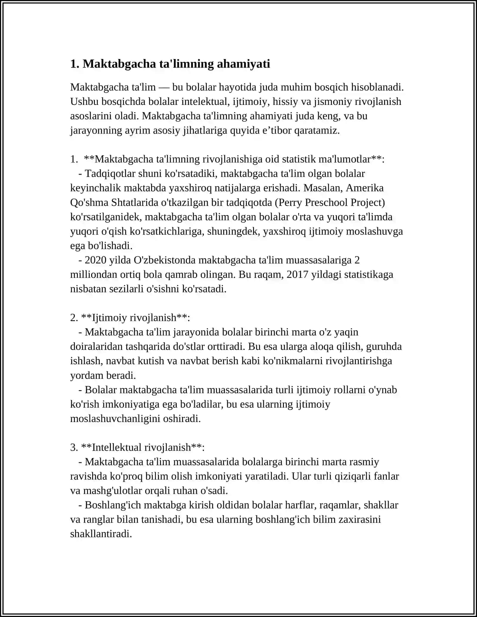 Maktabgacha ta'limning ahamiyati 3