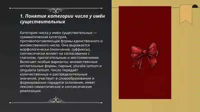 Категория числа имён существительных 3