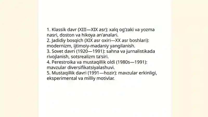 O‘zbek xalq nasrining o‘rganilish bosqichlari va asosiy namunalari 3