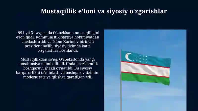 O'zbekiston Mustaqilligi va Iqtisodiy Rivojlanish 3