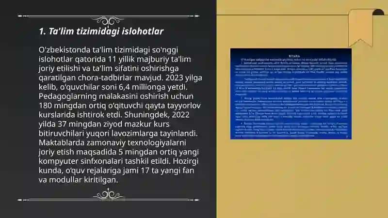 Ta'lim tizimidagi islohotlar 3