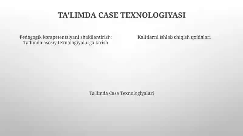 Pedagogik Kompetentlikni Shakllantirishda Ta’Iimning Keys-Texnologiyasiga Kirish: Keyslarni Ishlab Chiqish Qoidalari 3