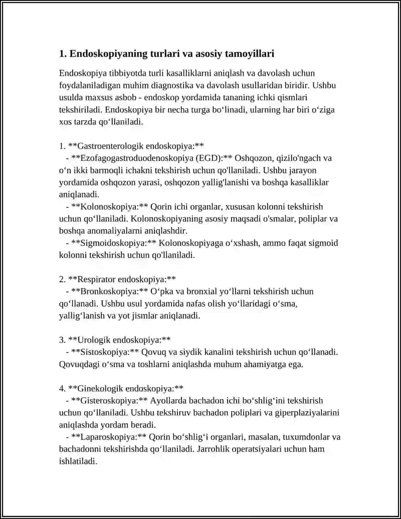 TIBBIYOTDA ENDASKOPIK USULLARINI QO‘LLANISHI 3