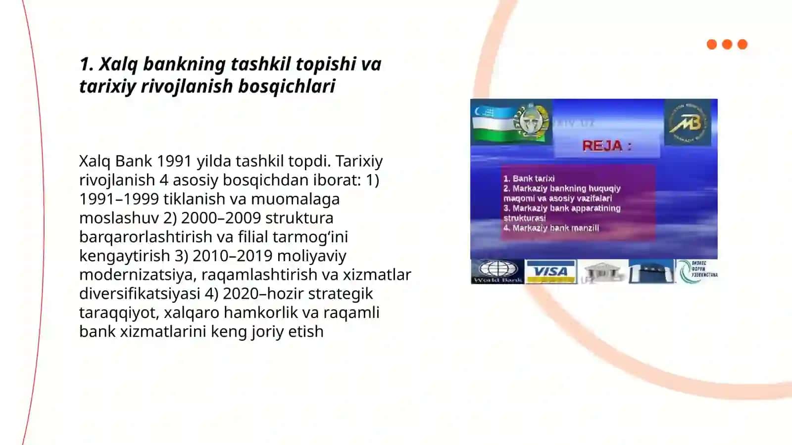 Xalq bank tarixi strukturasi moliyaviy tahlili divident siyosati haqida 3