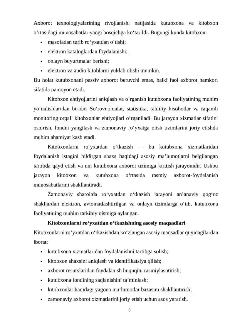 Kitobxonlarni roʻyxatdan oʻtkazishning zamonaviy tizimlari 3