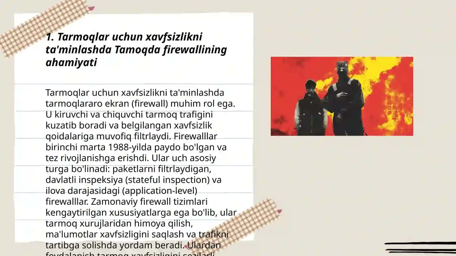 Tamoqda Firewall apparatining o'rni va uni sozlash 3