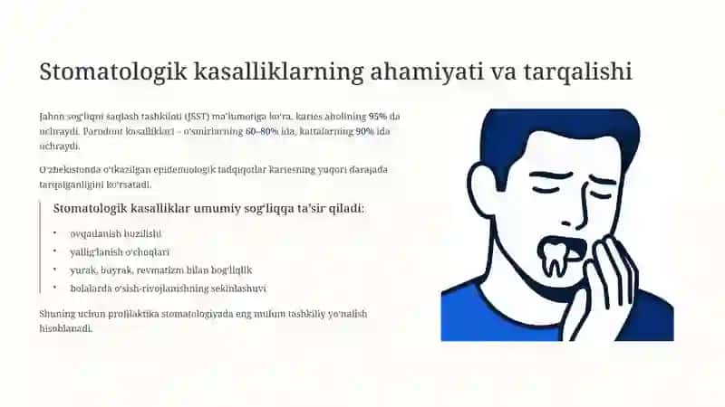 Stomatologik kasalliklarning oldini olishni tashkil etish asoslari 3
