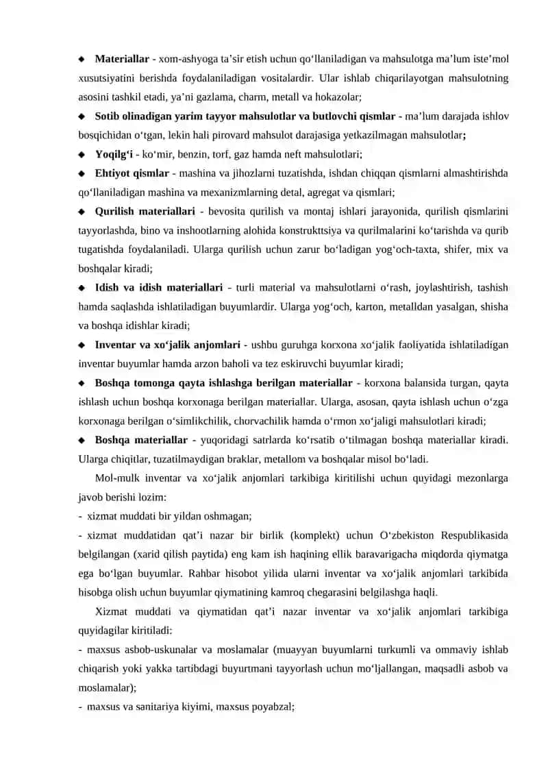 Ishlab chiqarish zaxiralarini inventarizatsiya qilish 3