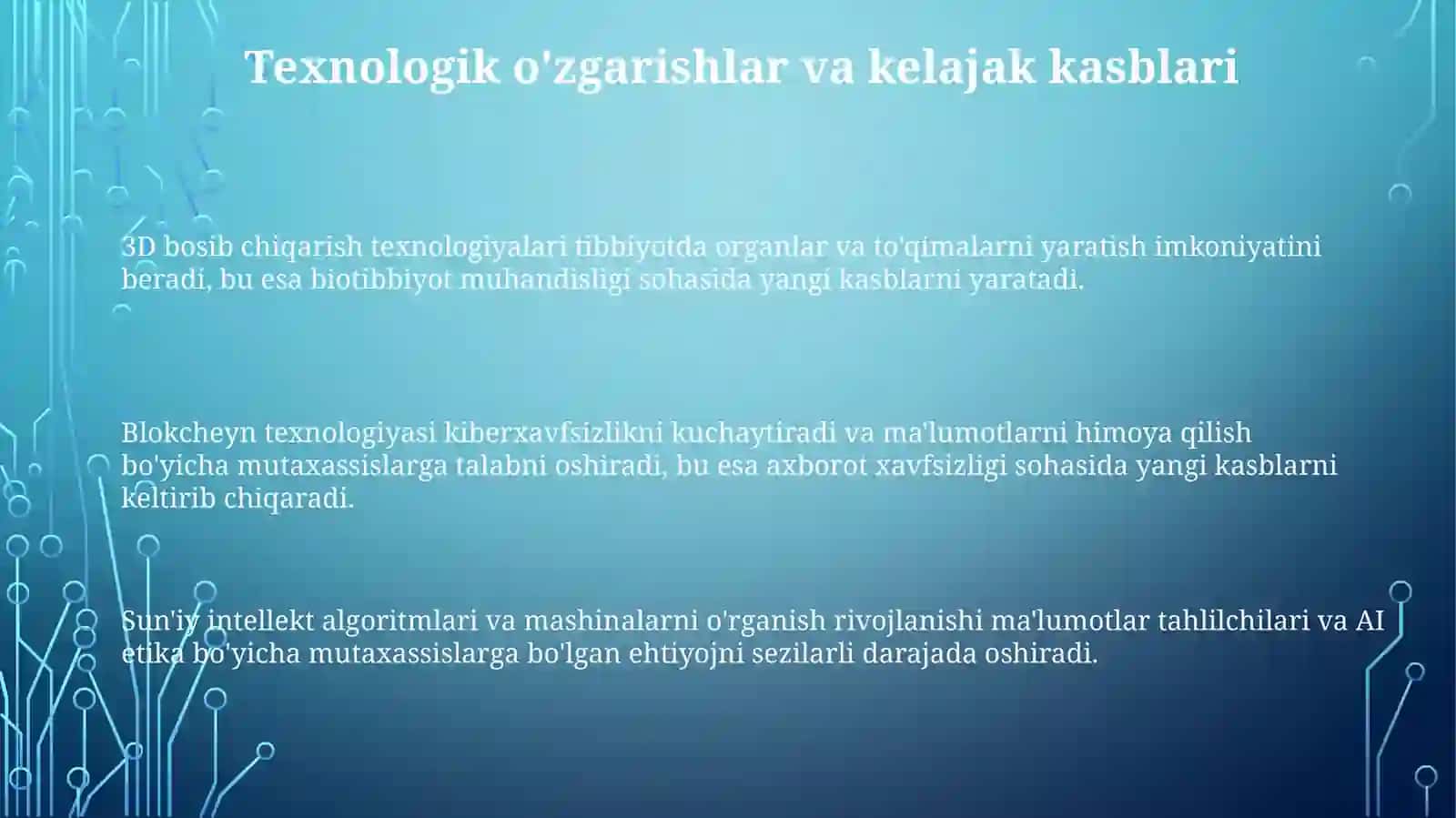 Kelajak kasblari 3