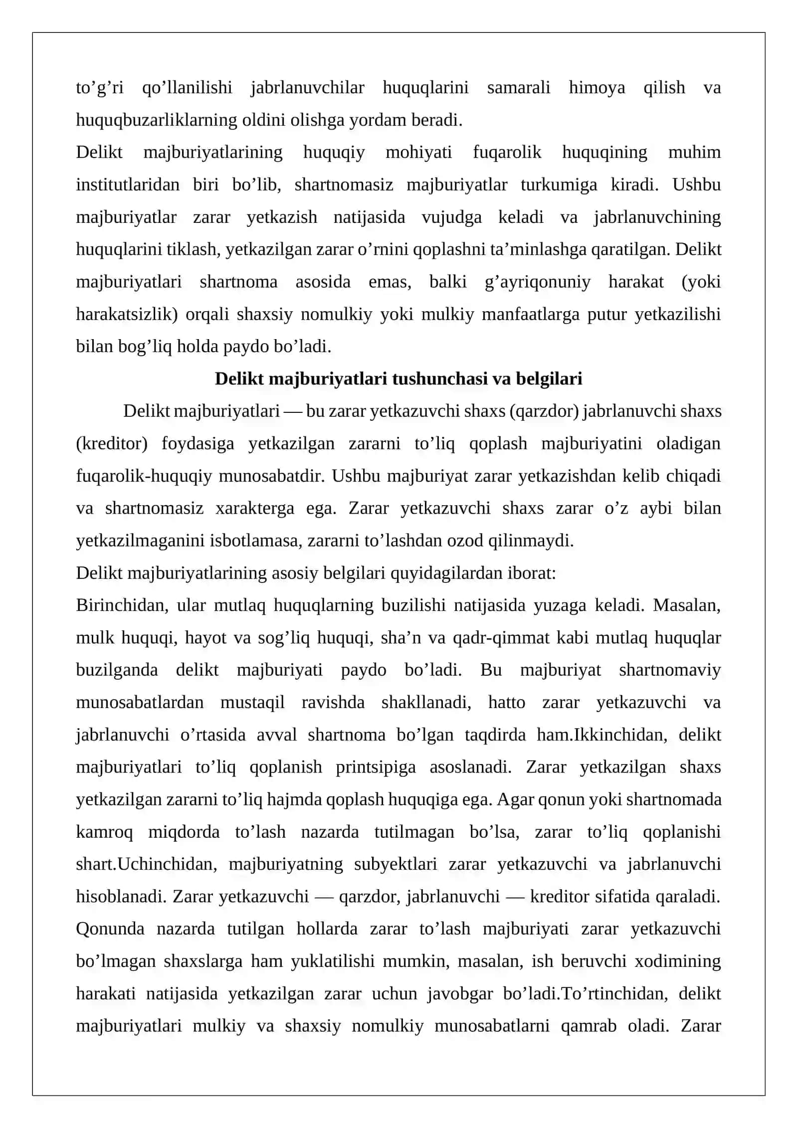 Delikt majburiyatlar 3