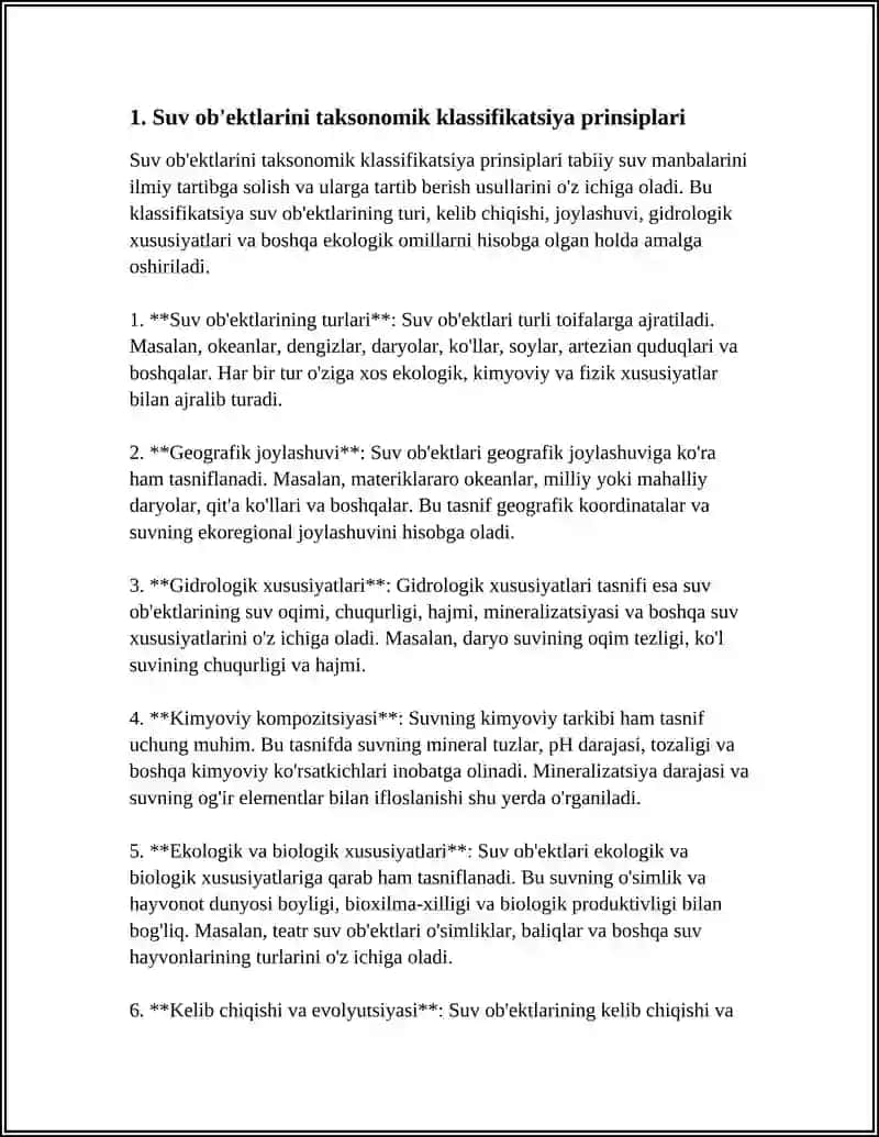SUVÓTLARINI ZAMONAVIY SISTEMATIK BÓLIMLARI VA KATEGORIYALARI 3