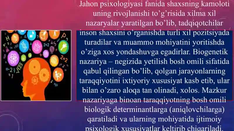 Mavzu Chet el psixologiyalarida shaxs nazariyalari 3