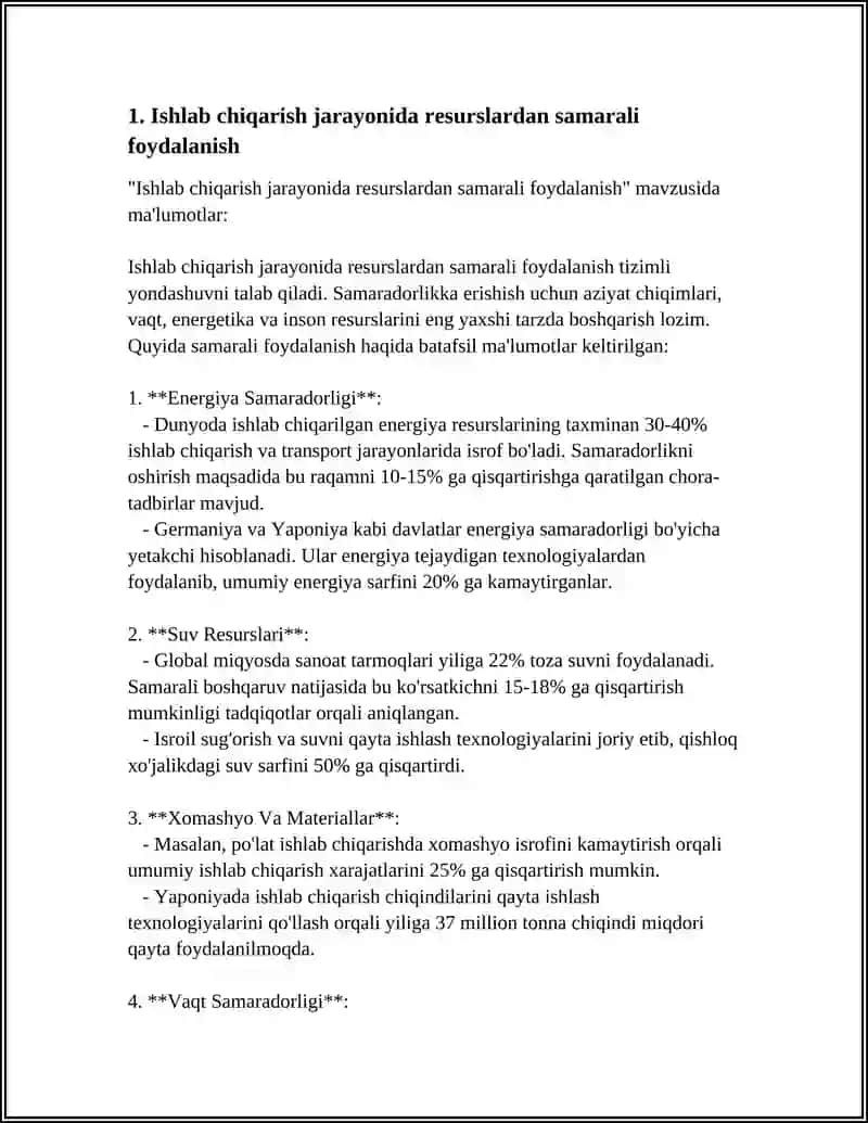 Ishlab chiqarish jarayonini iqtisodiy samaradorligi 3
