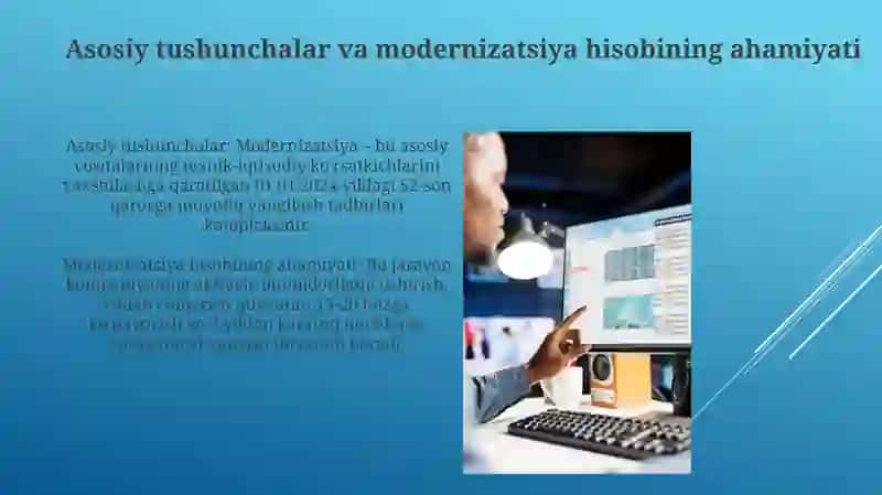 Asosiy vositalarning modernizatsiya hisobini avtomatlashtirish 3