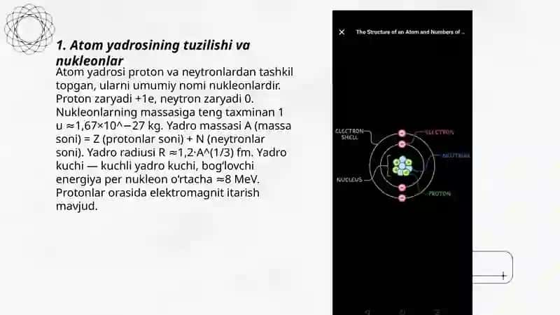 Atomlarning yadroviy tuzilishi 3
