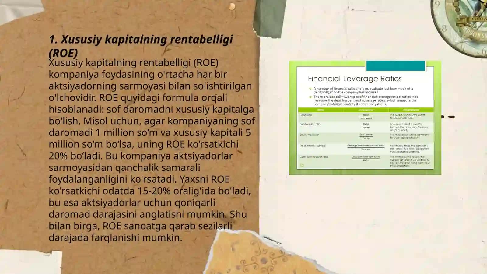 Xususiy kapital bilan bog’liq bo'lgan moliyaviy koeffitsientlar tahlili 3