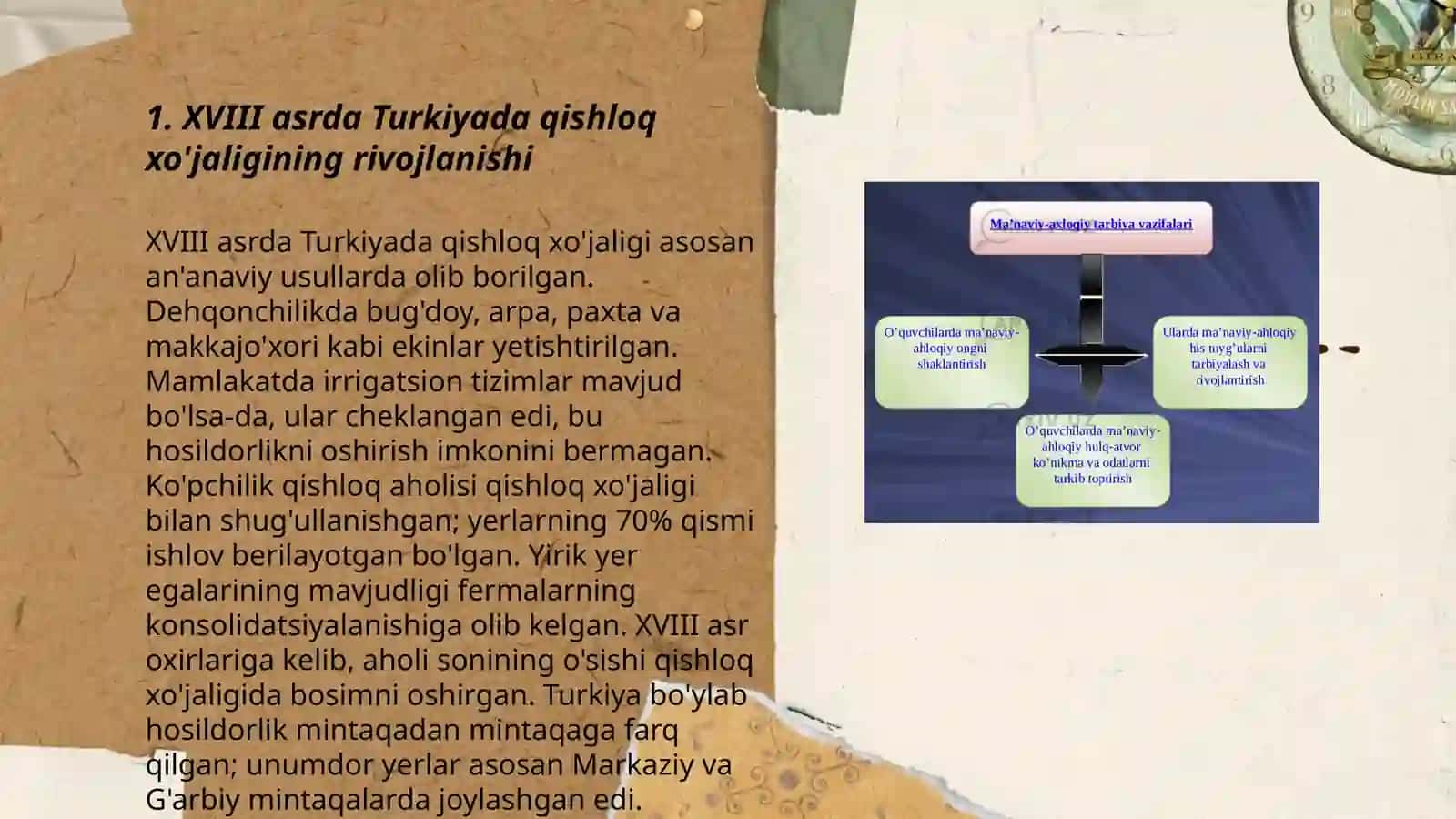 XVIII asr Turkiya: Iqtisodiy va madaniy rivojlanish 3