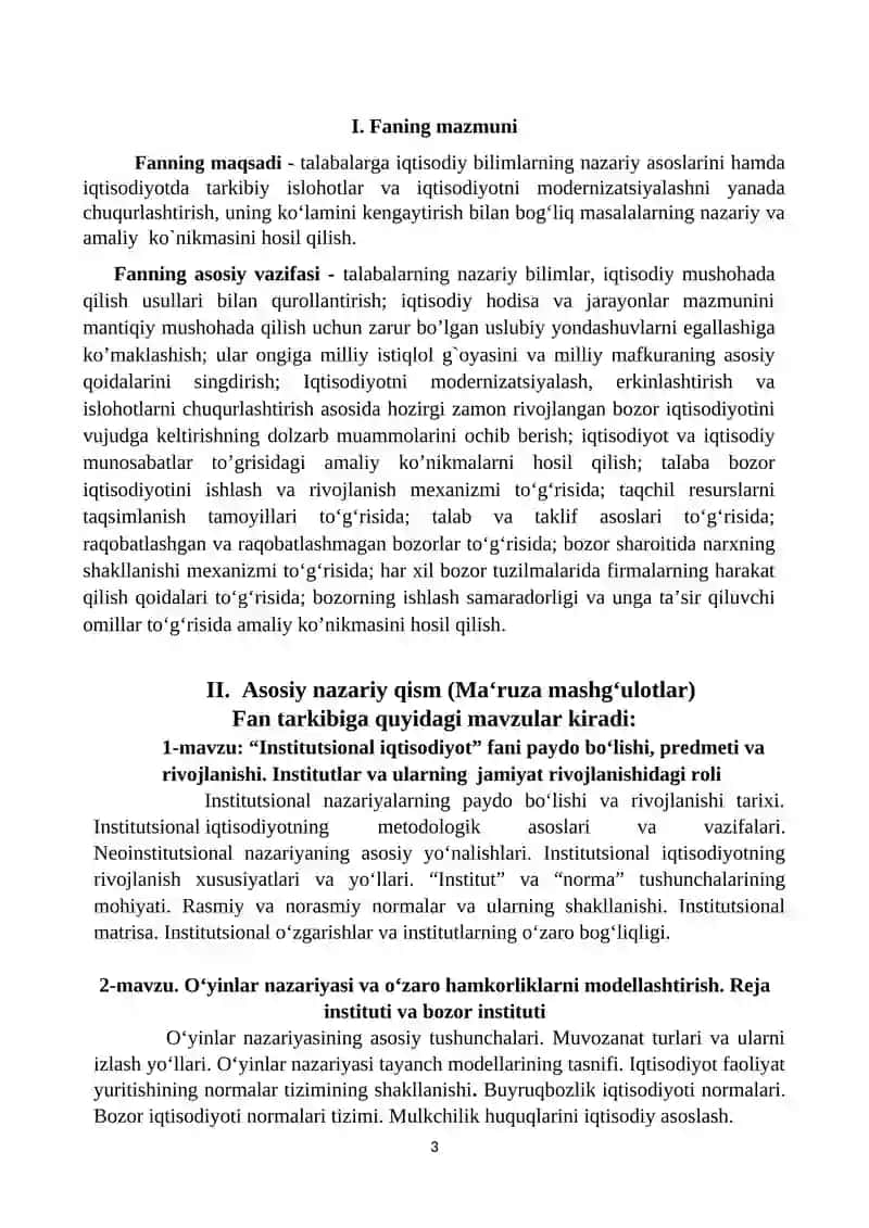 Institutsional iqtisodiyot 3