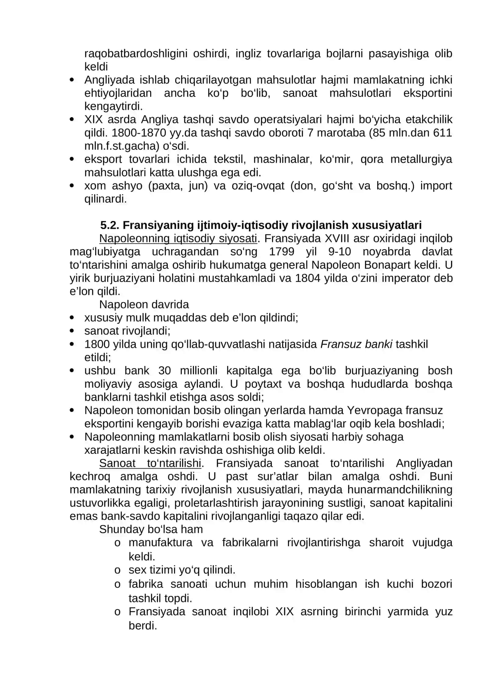 INDUSTRIAL SIVILIZATSIYANING SHAKLLANISHI DAVRIDA YEVROPANING IQTISODIY TARAQQIYOTI (XIX asr) 3