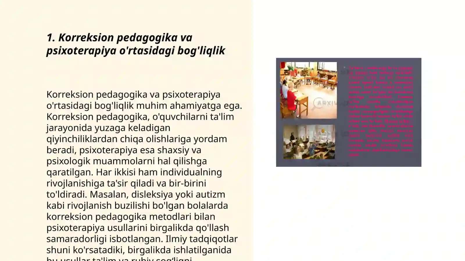Korreksion pedagogikadan psixoterapiyadan foydalanish imkoniyatlari 3