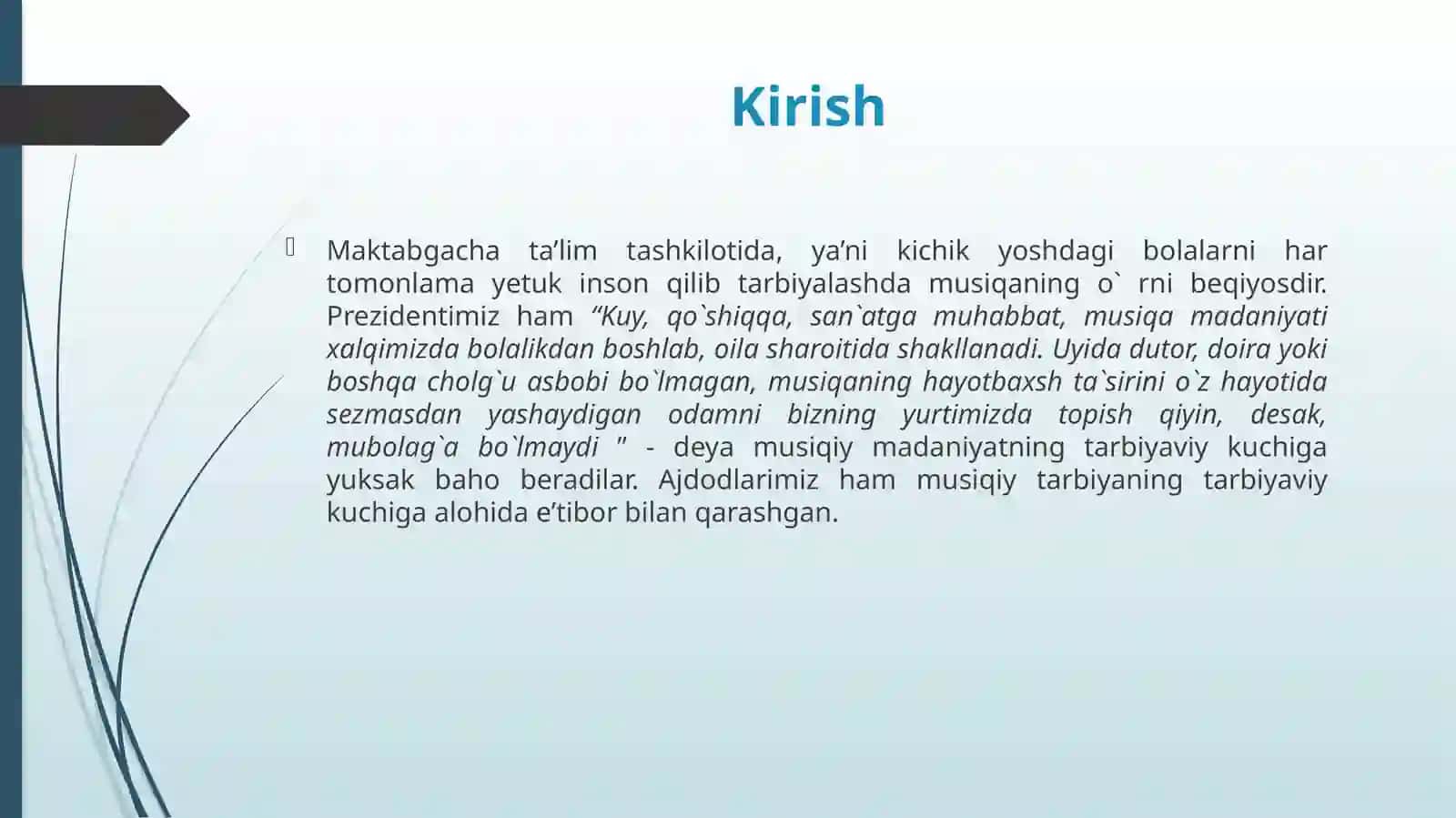 Musiqa darslarida xalq kuylaridan foydalanishning ahamiyati 3