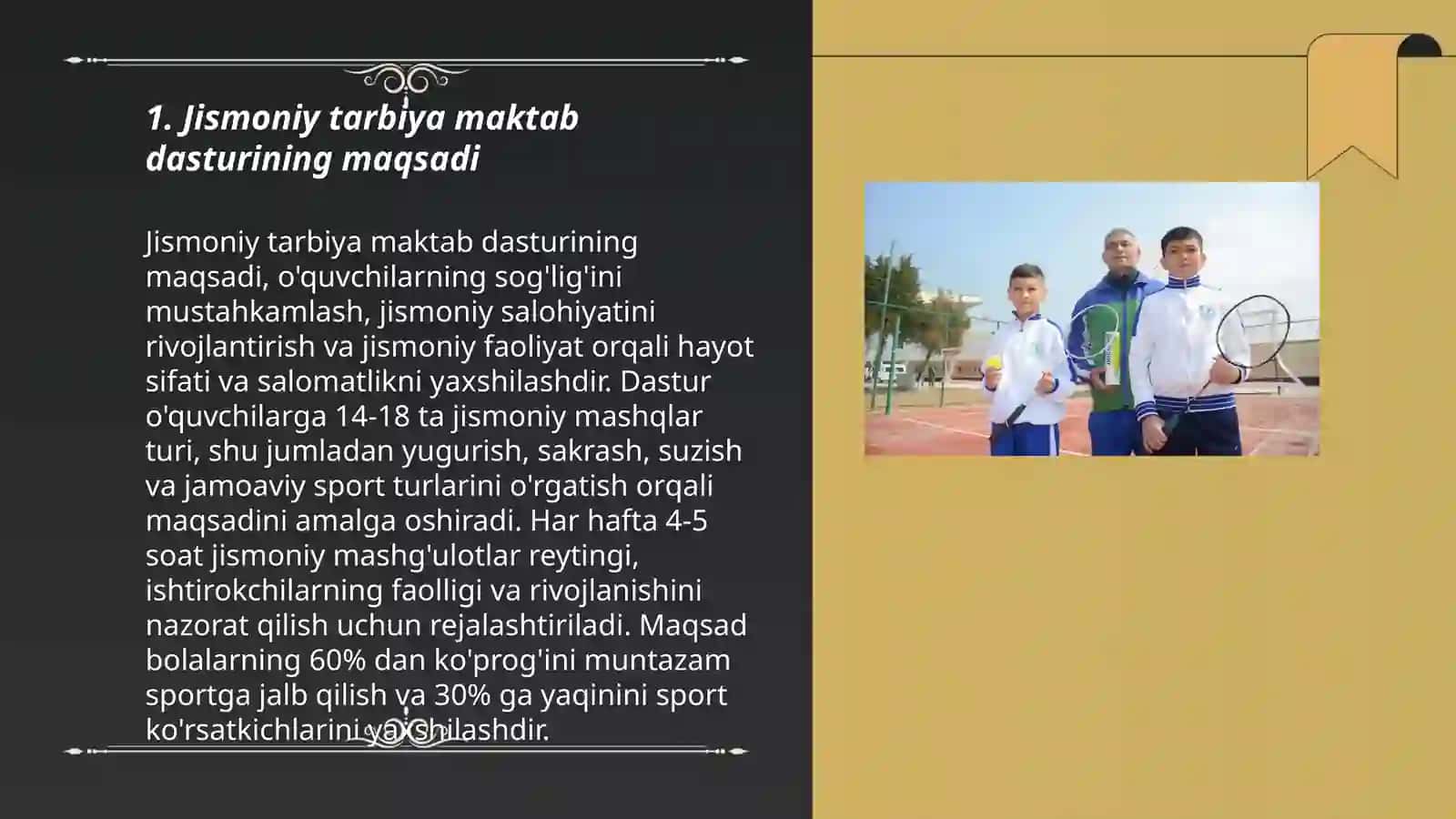 Jismoniy tarbiya bo‘yicha maktab dasturi va yuqori darajadagi hujjatlarning tavsifi 3