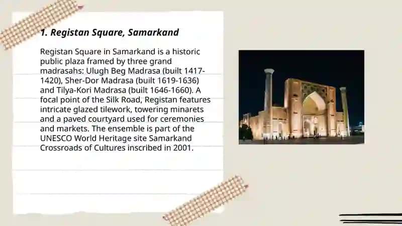 The sightseeing of Uzbekistan 3