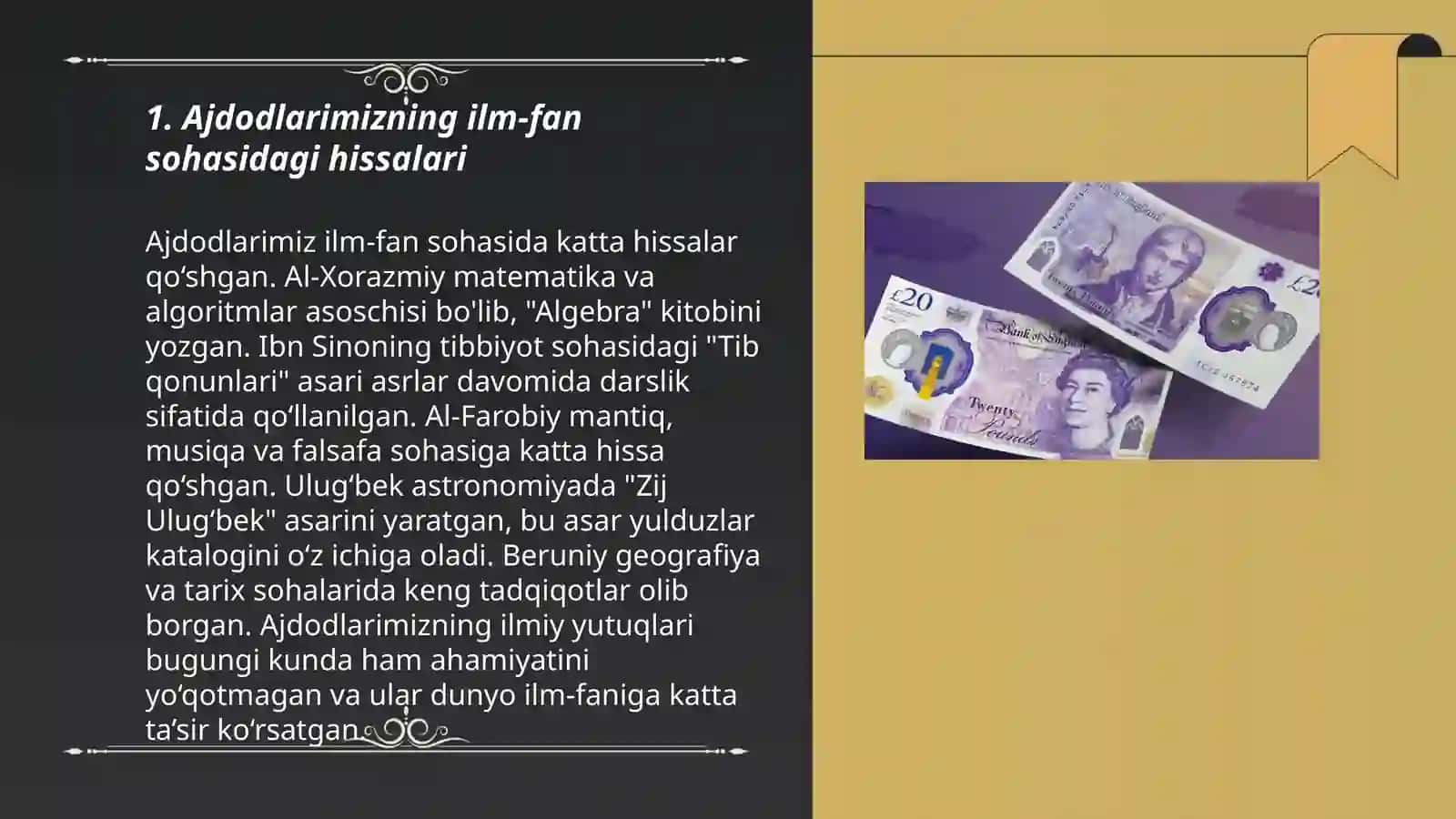 Ajdodlarimizning ilm-fan sohasidagi hissalari 3