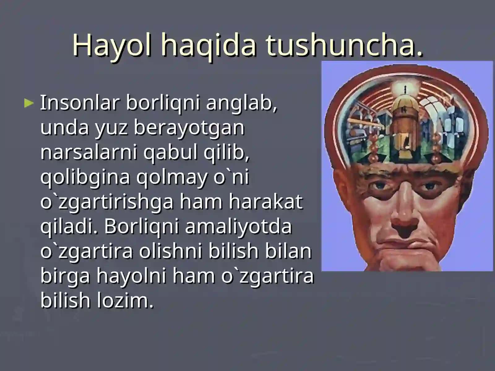Hayol haqida tushuncha 3