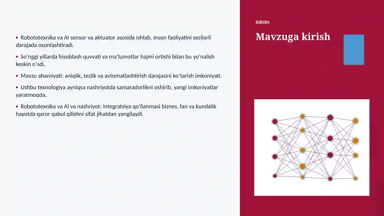 Robototexnika va AI va nashriyot: integratsiya qo'llanmasi 3