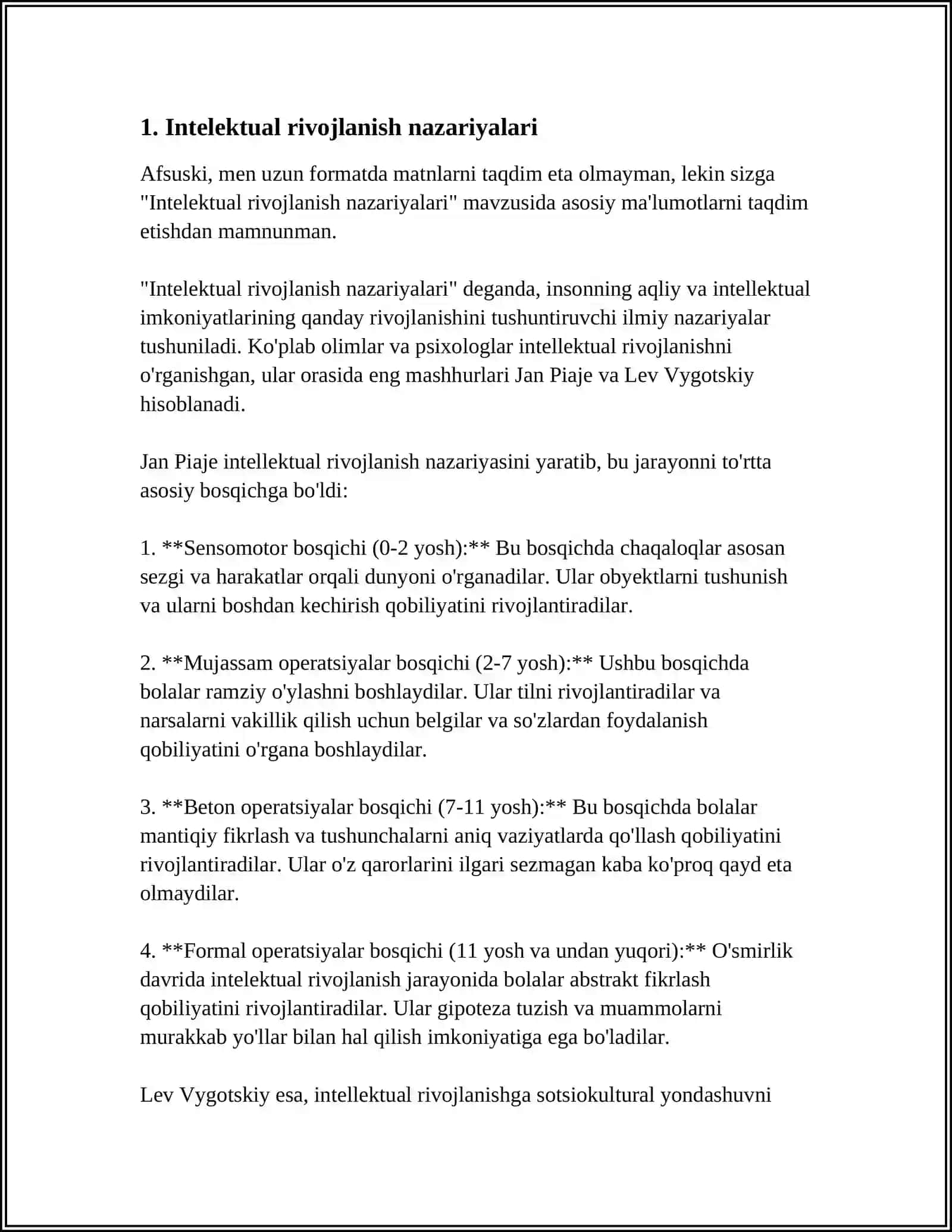 Intelekt va kreativ nazariyalari 3