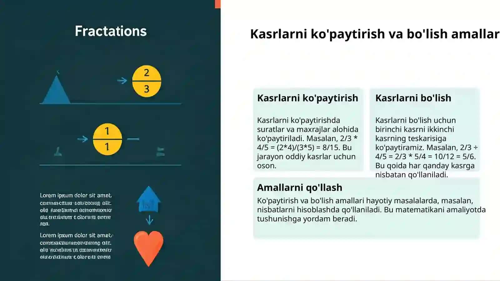 Kasrlar va ular ustida amallar 3