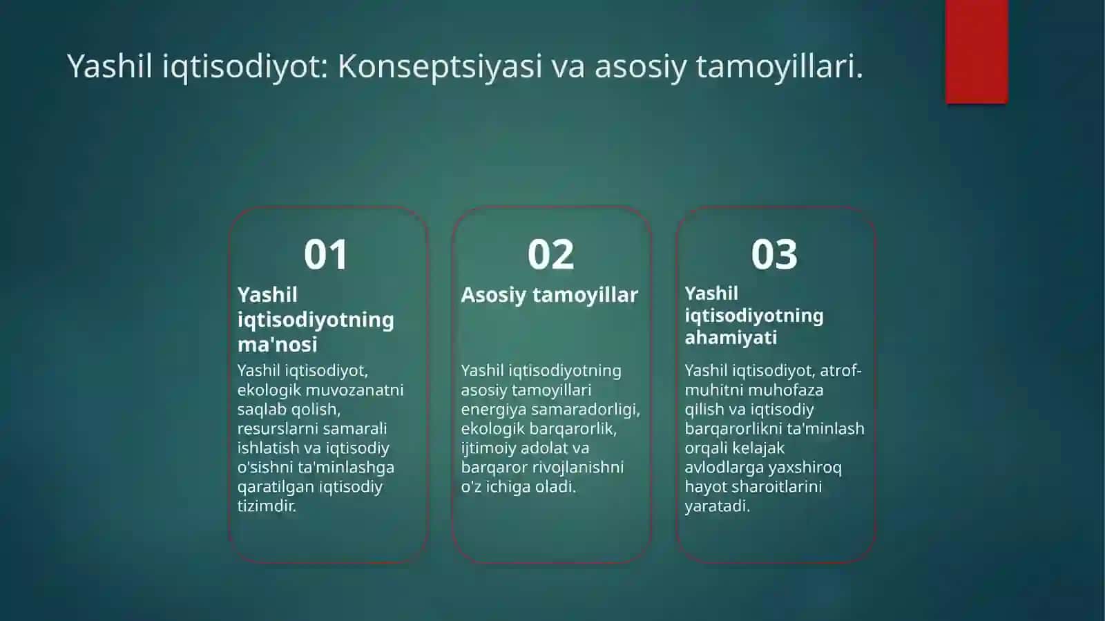 Yashil iqtisodiyot asoslari 3