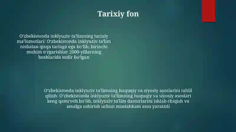 O'Zbekistonda Inklyuziv Ta'Limning Me'Yoriy-Huquqiy Bazasini Tahlil Qilish 3