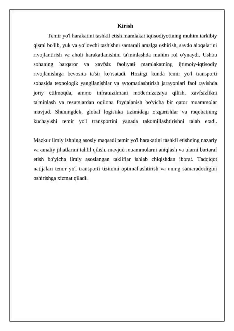 Temir yo'l harakatini tashkil etish 3