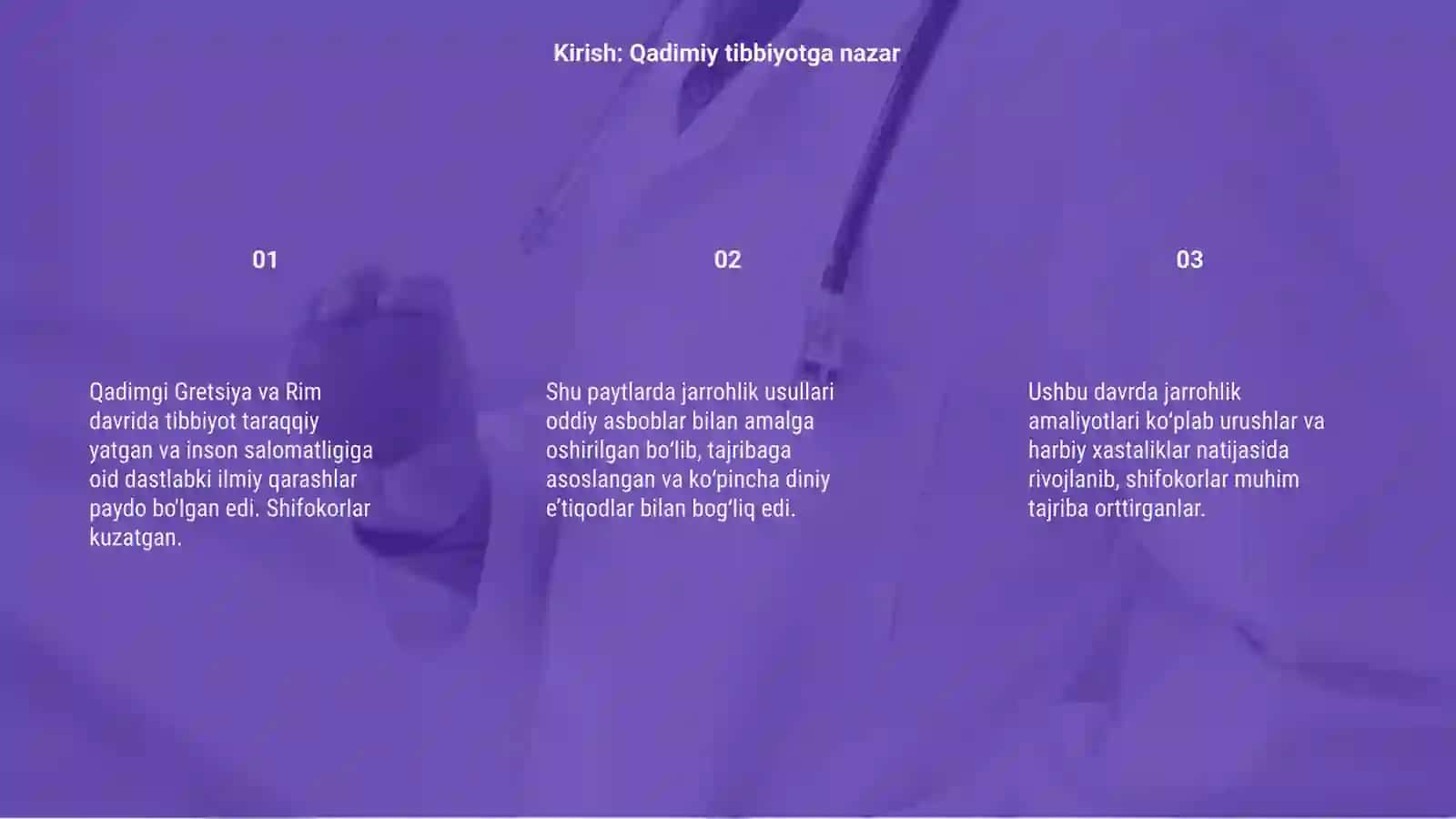Qadimgi Gretsiyada va Rimda qadimiy jarohlik usullari 3