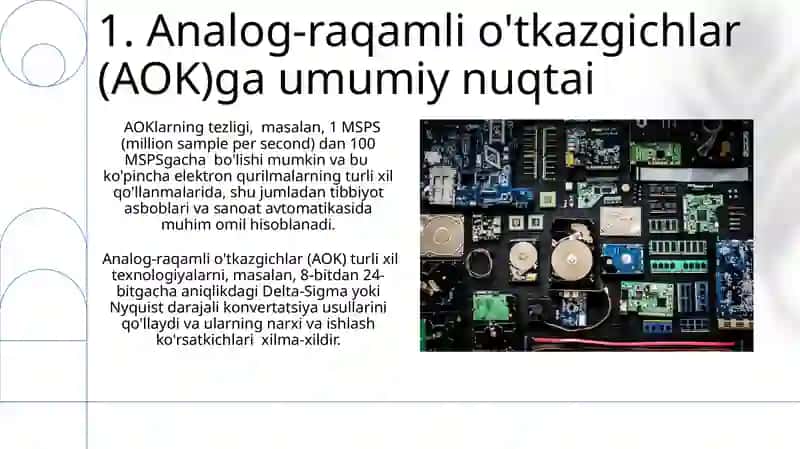 Analog-raqamli o'tkazgichlar (AOK) 3