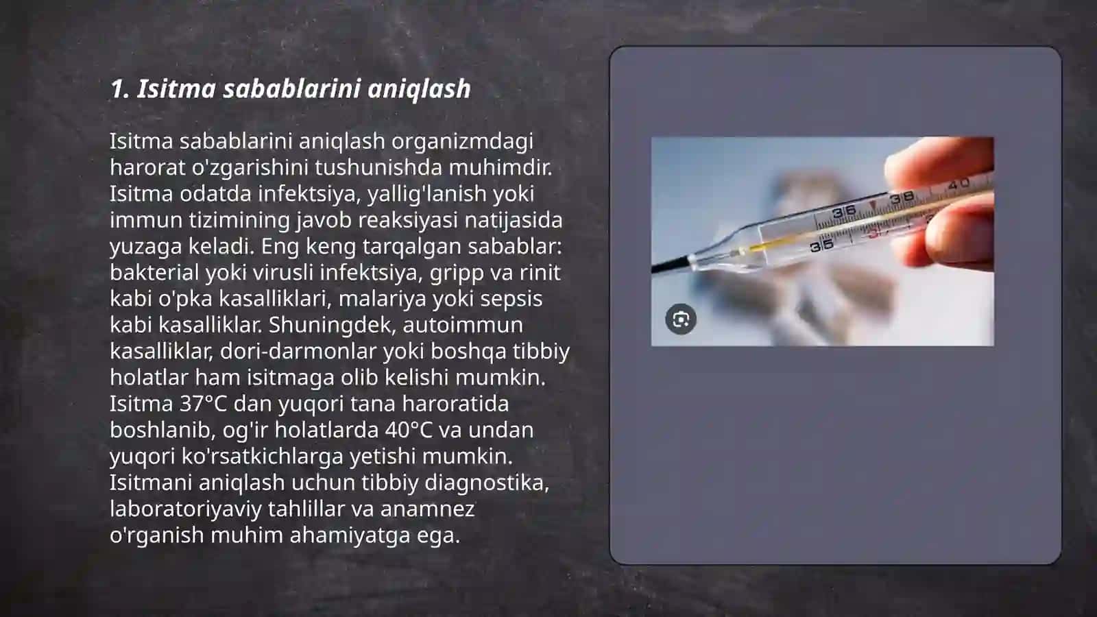 Isitma turlari. Isitmalayotgan bolani parvarishlash. (Isitmalayotgan bolaga yordam kõrsatish) 3