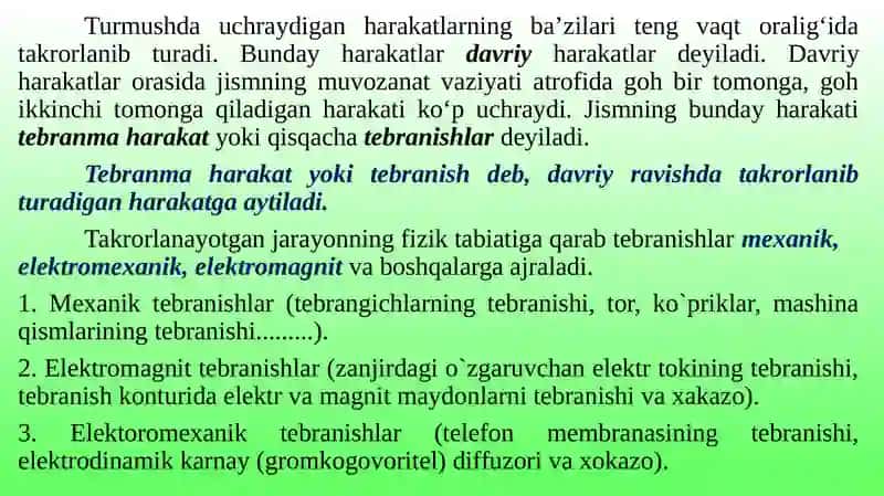 Mexanik tebranishlar 3