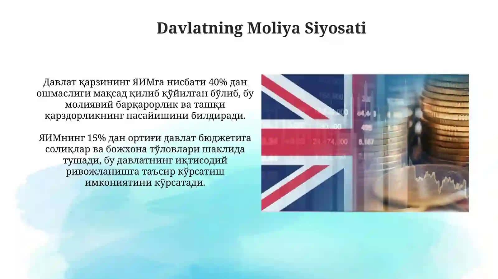 BUYUK BRITANIYA DAVLATINING MOLIYA BOZORI 3