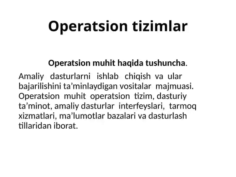 Operatsion tizimlar 3