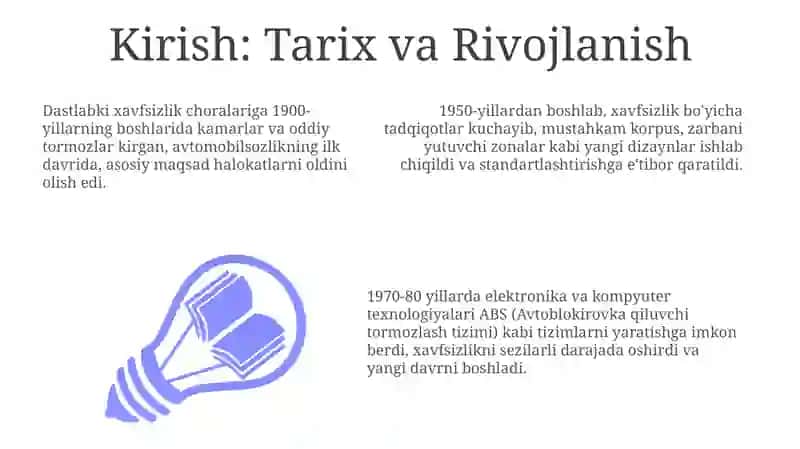 Avtomobil transportida xavfsizlikni nazorat qilish tizimlarining rivojlanishi va zamonaviy texnologiyalari 3