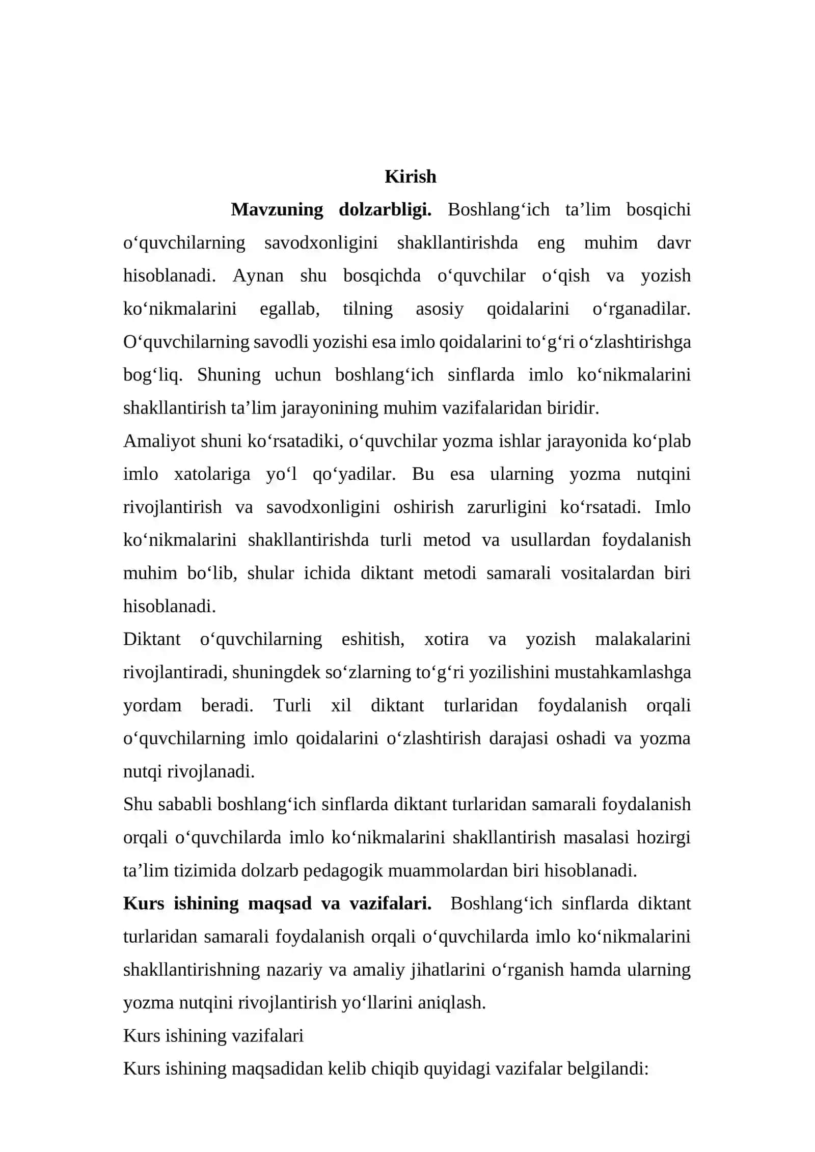 Boshlangʻich sinflarda diktant turlaridan foydalanish orqali imlo koʻnikmalarini shakllantirish 3