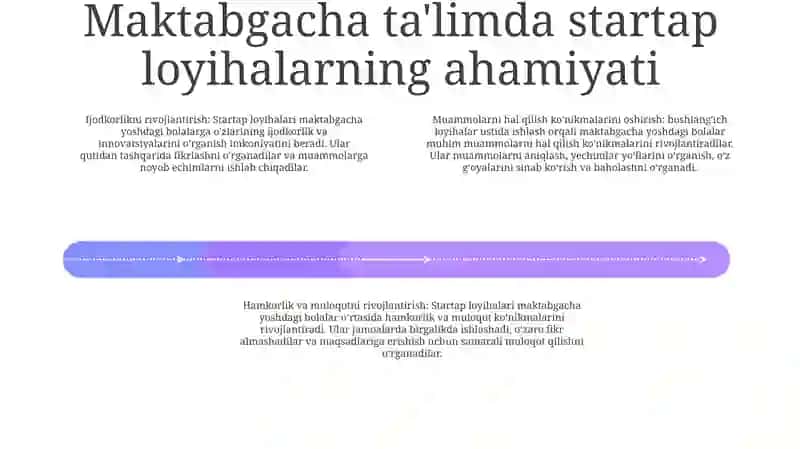 Startap Loyihalarni Qo'Llash 3
