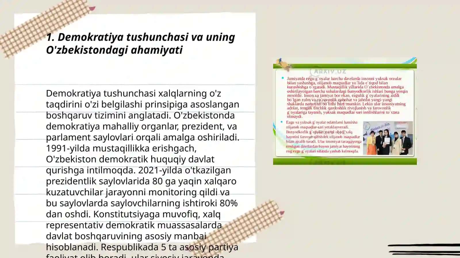 O'zbekistnda demokratik fuqorolik jamiyati asoslarining shakllanishi 3