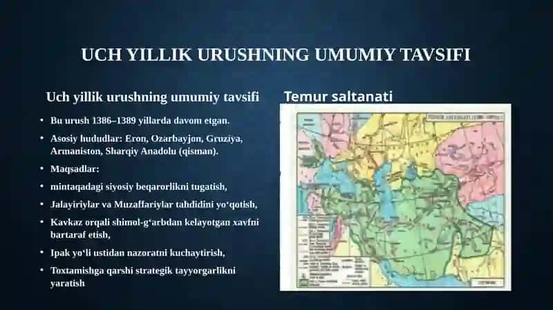 Uch yillik harbiy yurishlari 3