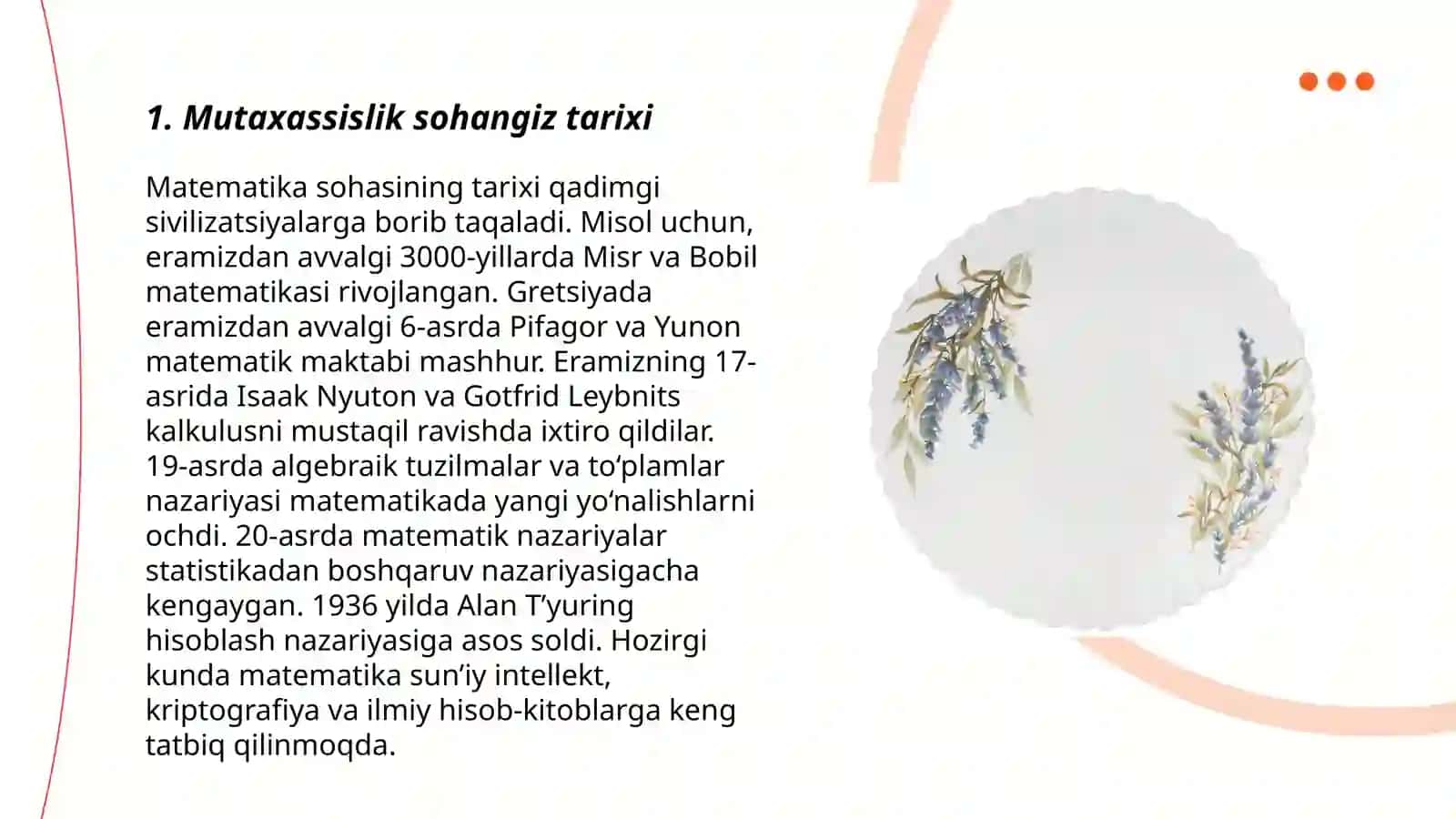 Matematika sohasining tarixi 3