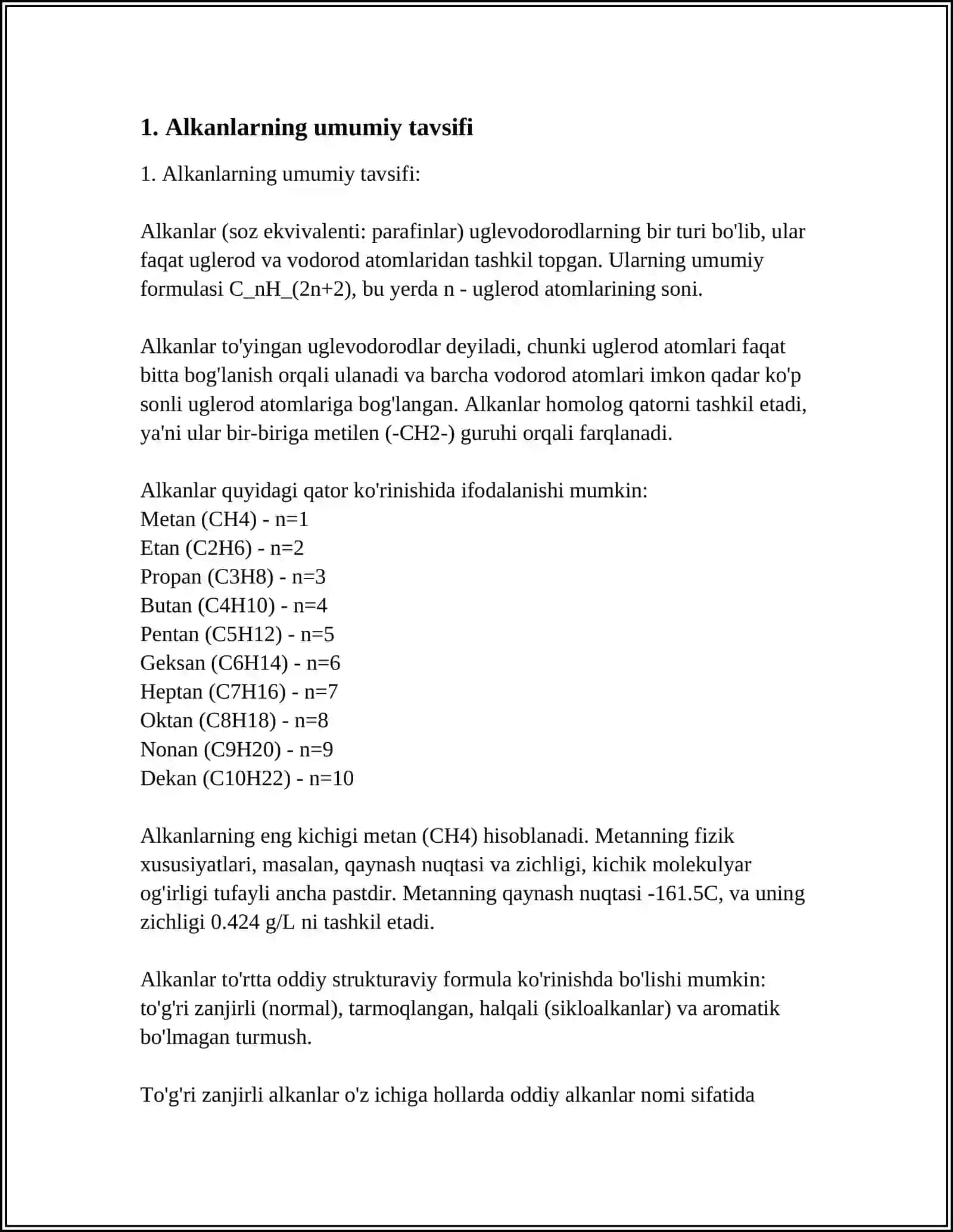 ALKANLARNING OLINISHI 3